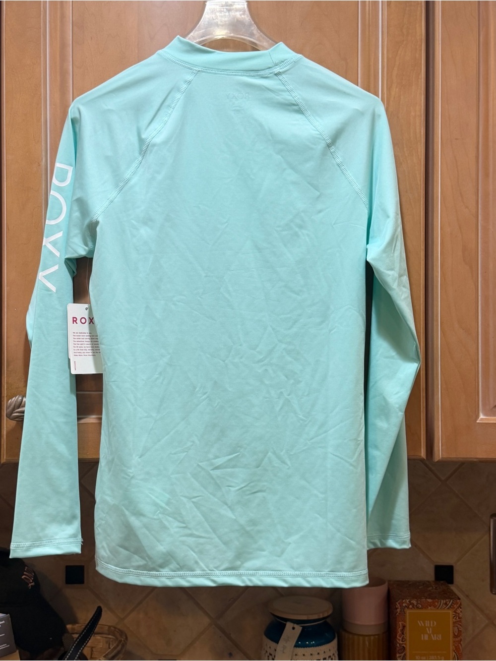 NWT Roxy Mint Long-Sleeve Rash Guard M - Picture 5 of 6